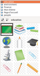 Exemple d'icônes se trouvant par défaut dans la galerie de LibreOffice