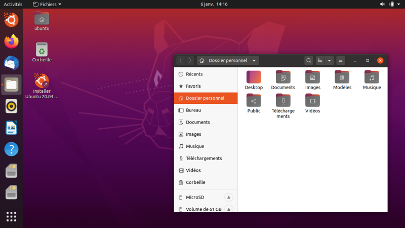Ubuntu avec Gnome