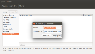 Gestion des raccourcis clavier dans Ubuntu